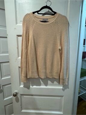 J. Crew Beige Crewneck Knit Sweater